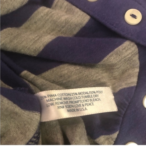 Never worn Splendid tank top blue and grey stripes size small - Picture 9 of 10